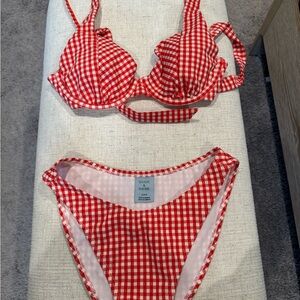 Shade & Shore (Target) Red Gingham Bikini Set